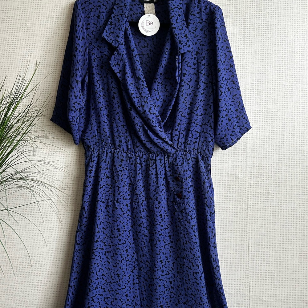 Vintage Laine USA Purple Patterned Women's Dress